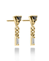 Nika black & white diamond earrings